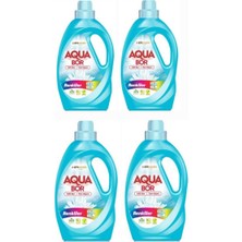 Aquabor Sıvı Çamaşır Deterjanı Renkliler Için 4 Adet 132 Yıkama Doğal Mineralli