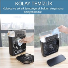 Pazarcan Taşınabilir Işıklı 5 Spreyli Vantilatör Buzlu Buharlı Vantilatör Fan