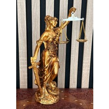 MYK Hediye ve Sanat Atölyesi El Yapımı Adalet Heykeli 29 cm  Avukat Savcı Hakim Için Prestijli Hukuk Hediyesi  Ofis & Adliye Dekoru