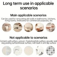 Pazarcan Beyaz Mermer Desenli Alüminyum Plastik Duvar Sticker (30*30)