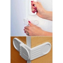 Pazarcan Bebek Çocuk Güvenlik Çekmece ve Dolap Için Kendiliğinde Yapışkanlı Vidasız Köşe Kapak Kilidi