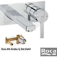 Roca Naia Ankastre Lavabo Batarya Seti - Krom / Iç Set Sıva Altı Grubu Dahil ARKHEV0014