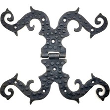 Just Cheap Store Antika Tarz Dekoratif Pirinç Süslü Menteşe - 190X170 Mm, Oksit