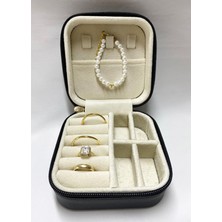 Şık ve Pratik Takı Düzenleyici Kutusu, Seyahat Aksesuar Çantası 11X11X7CM