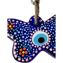 Nevce Store Kelebek Figürlü Cam Nazar Boncuğu Nazarlık 15x25 cm – El Yapımı - Hediyelik Süs - Dekoratif