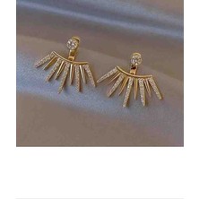 Gold Renkli Tasarım Küpe