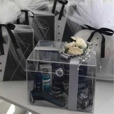 Şeffaf Makyaj Bohça Kutusu 25X22X20, Düzenli Saklama Çözümü