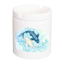 Koi Balık Desenli Seramik Dekoratif Küllük