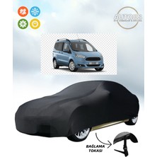 AUTOES Ford Courier 2023 Araba Brandası, Oto Branda Alttan Bağlantı Tokalı Siyah