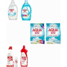 Eti Maden Doğal Mineralli Çamaşır Deterjanı Aquabor Renkli ve Beyazlar Için 146 Yıkama Bulaşık Deterjanı