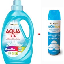 AQUABOR Doğal Mineralli Renkliler Için Sıvı Çamaşır Deterjanı Sıvı 2.15L 33 Yıkama+ Dezenfektan