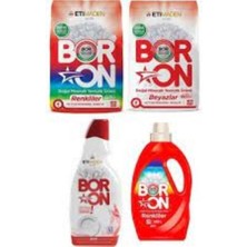 Eti Maden Boron Toz Renkliler Toz Beyazlar Sıvı Bulaşık Deterjanı Sıvı Renkliler 4 Lü Paket