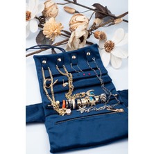 Katlanabilir Seyahat Takı Düzenleyici, Mavi, Pratik ve Şık Organizatör