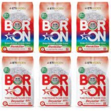 Boron Çamaşır Deterjanı 3 Adet *4 kg Renkliler+ 3 Adet*4 kg Beyazlar Için