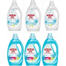 AQUABOR Sıvı Çamaşır Deterjanı Beyazlar Için 3 Adet 99 Yıkama+ Renkliler Için 3 Adet 99 Yıkama