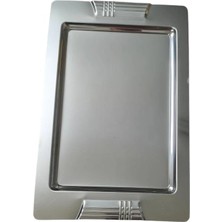 MegaSepet Tepsi - Çelik Kahve Sunum Tepsisi 46 x 30 cm