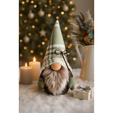 Vanilya Gift Yılbaşı Cücesi Gingham Boy Yeşil Ekose 35 cm