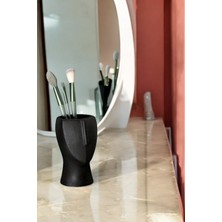 Pratik Siyah Makyaj Organizeri ve Fırça Düzenleyici, Şık Tasarım