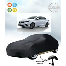 AUTOES Honda City 2021 Araba Brandası, Oto Branda Alttan Bağlantı Tokalı Siyah