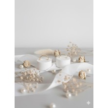 Yuvarlak Yüzük Tutucu Seti, Nişan ve Söz Yüzükleri Için Güvenli Tutucu