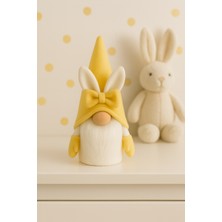 Vanilya Gift Dekoratif Şans Cücesi Ev Ofis Bebek Odası Dekoru-Rabbit Boy Sarı 35 cm