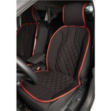 Point Poingt Opel Astra-E Siyah-Kırmızı Biyeli Oto Koltuk Minderi Ön Iki Koltuk