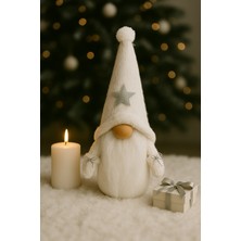 Vanilya Gift Dekoratif Şans Cücesi Ev Ofis Şömine Dekoru-Winter Boy 35 cm