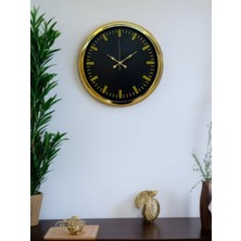 Zentime 40 cm Gold Lüks Duvar Saati