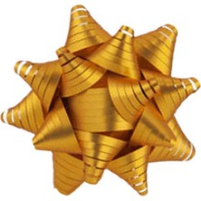 Muka Hediye Paketi Süsü Altın Pakette 24 Adet Kutup Yıldızı Fiyonk 8 cm