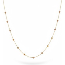 PIEDORA GOLD 14 Ayar Altın Toplu Zincir Kolye – Minimal ve Zarif Tasarım