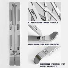 Storemax ® Alüminyum Laptop Standı – 7 Kademeli Yükseklik Ayarı, 15.6 Inç’e Kadar Notebook/tablet Uyumlu, Katlanabilir & Taşınabilir Ergonomik Tutucu