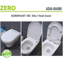 Storemax Aqua Bagno | Otomatik Kapanma Sistemli Klozet Kapağı, Antibakteriyel, Ab'de Üretilmiştir, Çıkarılabilir Duroplast Klozet Kapağı, D Şeklinde Üst Üste Biner, Yumuşak Kapanma, Beyaz | Zero (Model)