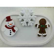 Calma Flame Yılbaşına Özel El Yapımı Magnet Yılbaşı Ağacı Süsü Hediye (3ADET)