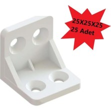 Storemax Plastik L Köşe Bağlantı Aparatı, L Plastik Gönye Köşebent Beyaz 25 Adet