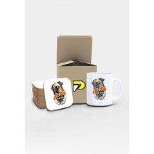 Storemax Suçlu Köpek Tasarımlı Baskılı Kupa Bardak Seti, Eğlenceli Özel Hediye Mug