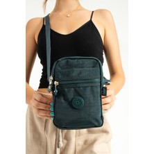 Teal Collection Unisex Mini Çapraz Çanta – Çok Gözlü, Hafif ve Günlük Kullanım Için Uygun