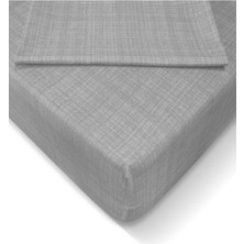 CS İlkim Şenkahveci 180X200 Battal Çift Yastıklı Gri Lastikli Çarşaf