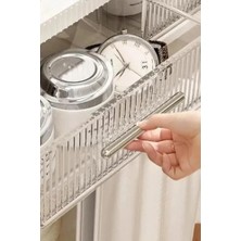 Storemax Çok Amaçlı Yapışkanlı Duvar Rafı Organizer 3 Katlı Banyo & Mutfak Rafı 2 Çekmeceli Havluluk (Beyaz)