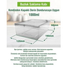 Storemax 10 Adet Kendinden Kapaklı Ince Derin Dondurucu ve Buzdolabı Saklama Kabı Setleri 1 Litre ve 1.5 Litre Seçenekleri (1 Litre)