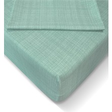 CS İlkim 160X200 Çift Kişilik Çift Yastıklı Su Yeşili Lastikli Çarşaf