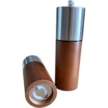 Storemax Akasya Komple Ahşap Gövdeli Tuz Karabiber Değirmeni Baharat Öğütücüsü 16 cm - 2 Adet - 374