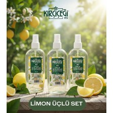Kırçiçeği Limon Kolonyası  80 Derece 160 ml Spreyli Pet Şişe 3'lü Set