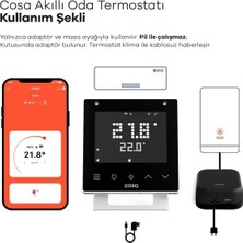 Storemax Akıllı Oda Termostatı V5, Wi-Fi Kablosuz Kombi ve Klima Kontrolü, Beyaz