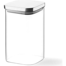 Storemax 1100ML Sızdırmaz Vakumlu Metal Kapaklı Borosilikat Cam Kavanoz – Hava Geçirmez & Dayanıklı Gıda Saklama Kabı (10CM x 17CM)