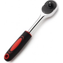 Storemax 25 cm Cırcırlı Lokma Kolu – Krom Vanadyum Çelik Profesyonel Ratchet Anahtar, Sağ-Sol Yön Değiştirilebilir, Ergonomik Kaymaz Kauçuk Saplı Lokma Kol (15 Cm)