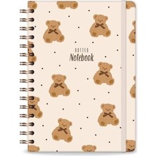 Storemax A5 Spiralli Sert Kapak Lastikli Noktalı Not Defteri Ayıcık