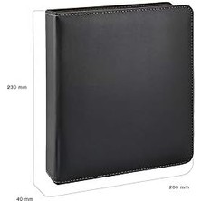 Storemax 2k A534S A5 Deri Sırt 4 cm 2 Halkalı Klasör Siyah, A5