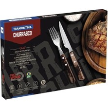 Storemax 21199/909 Biftek Çatal Bıçak Seti, 12 Parça, Kahverengi Saplı, 2 Kat Perçinlenmiş