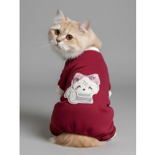 Kemique Ruby Foxie Kedi Tulumu – Kediler Için Yumuşak ve Rahat Pijama