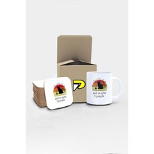 Storemax I Like Coffee My Cat Kedi Tasarımlı Baskılı Kupa Bardak Seti, Eğlenceli Özel Hediye Mug